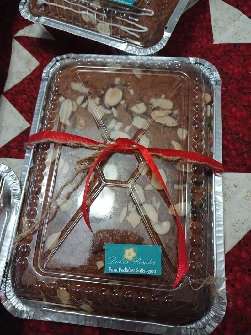 Pastel de frutas de navidad
